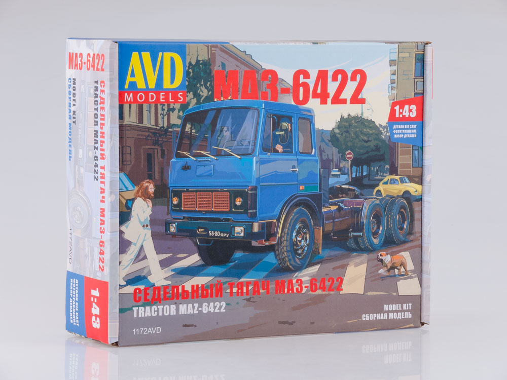 1172AVD  автомобили и мотоциклы  Седельный тягач МАЗ-6422 (ранний)  (1:43)