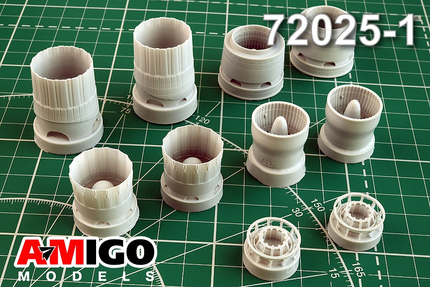AMG 72025-1  дополнения из смолы  Сопло двигателя АЛ-41Ф1С для С-35С (2шт. для GWH)  (1:72)