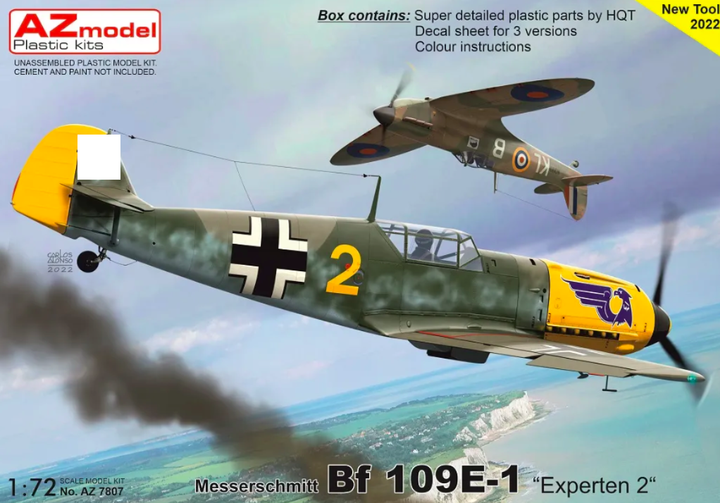 AZ7807  авиация  Bf-109E-1 "Experten 2"  (1:72)