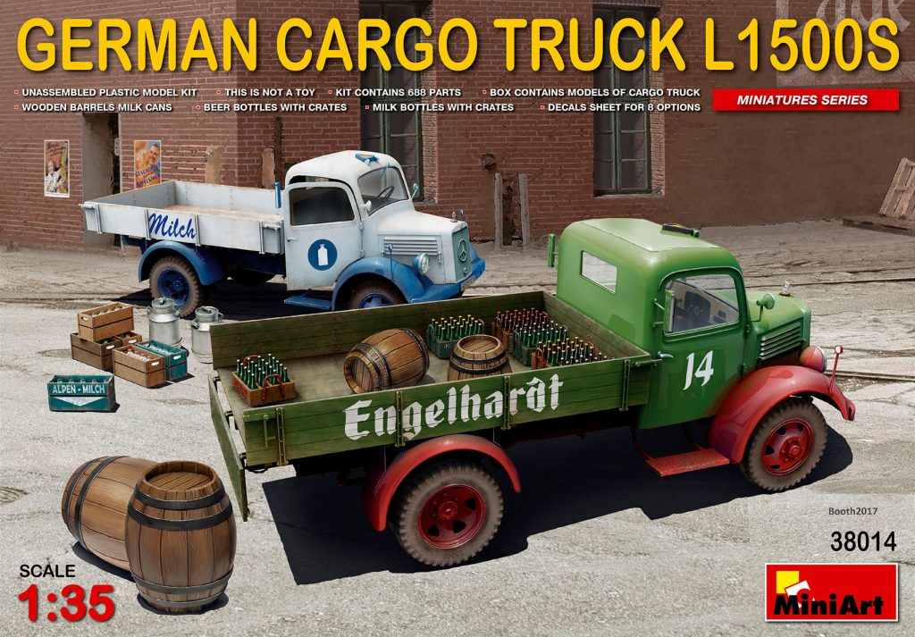 38014  автомобили и мотоциклы  GERMAN CARGO TRUCK L1500S  (1:35)