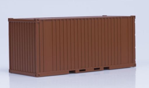 100106  дополнения из пластика  Контейнер 20 футов коричневый (142x56x61)  (1:43)