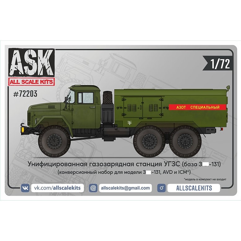 ASK72203  конверсионные наборы  УГЗС для З&Л-131  (1:72)