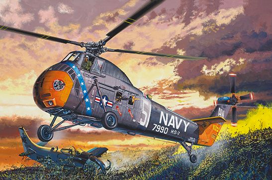 02882  авиация  H-34 US NAVY RESCUE  (1:48)