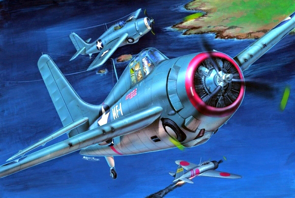 02225  авиация  Grumman F4F-3 "Wildcat" (Late)  (1:32)