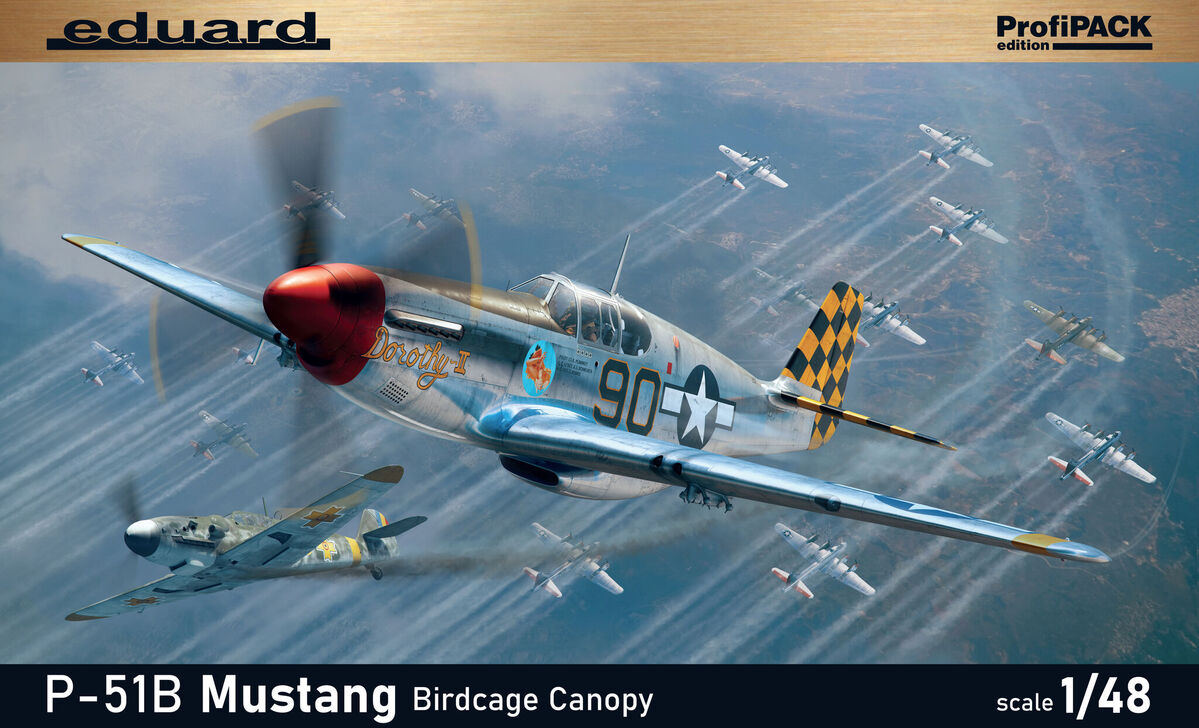 82107  авиация  P-51B Mustang Birdcage Canopy ProfiPACK edition  (1:48)