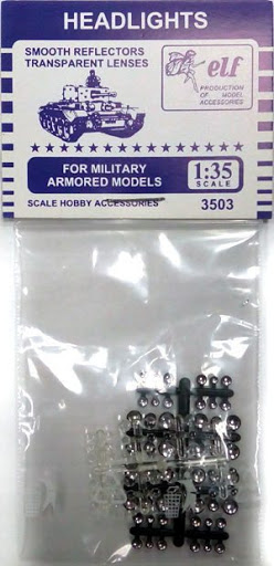 3503  дополнения из пластика  Headlights. For military armored models. 48шт.  (1:35)