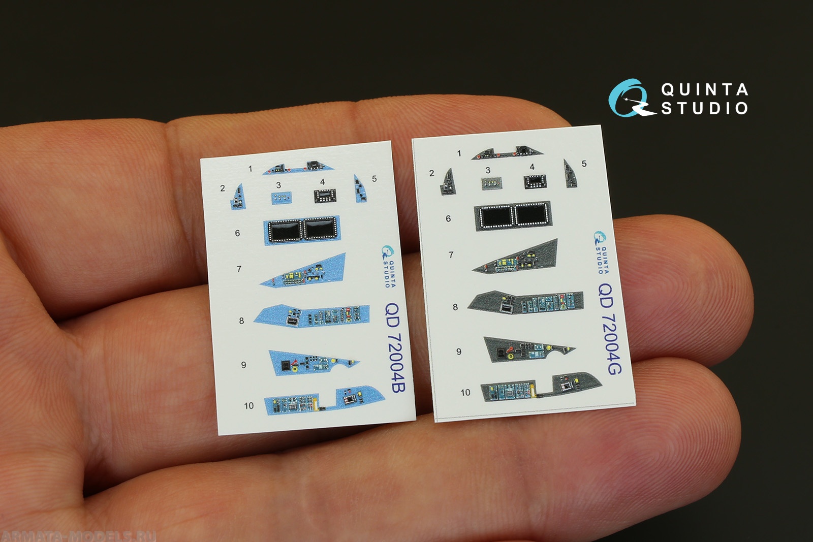 QD72004  декали  3D Декаль интерьера кабины С-57 (Звезда) (Серые и голубые панели)  (1:72)