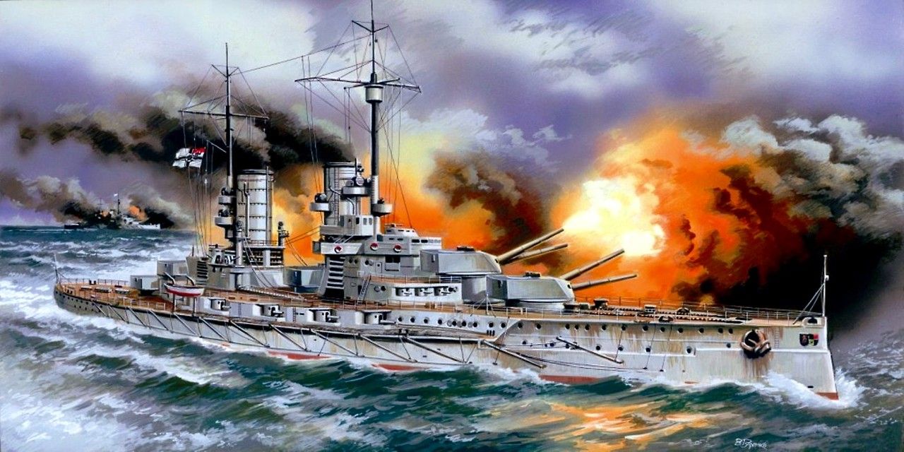 S.005  флот  "Markgraf" WWI German Battleship (1:350)