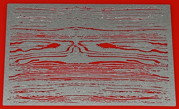 3821  инструменты для работы с краской  Трафарет для нанесения фактуры дерева.