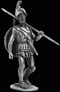 086 A  миниатюра  Греческий гоплит, 4 век до н.э.