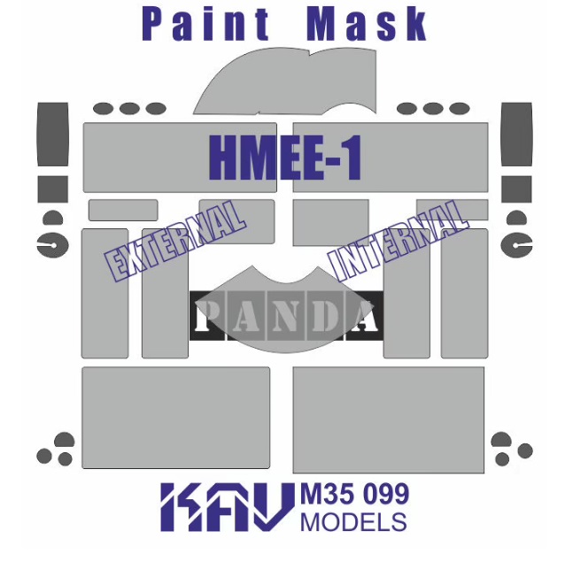 KAV M35 099  Маски окрасочные  Окрасочная маска на HMEE-1 (Panda)  (1:35)