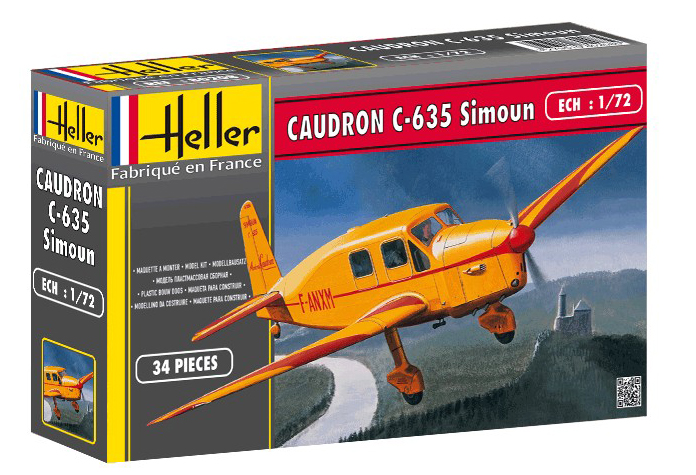 80208  авиация  CAUDRON C635 SIMOUN (1:72)