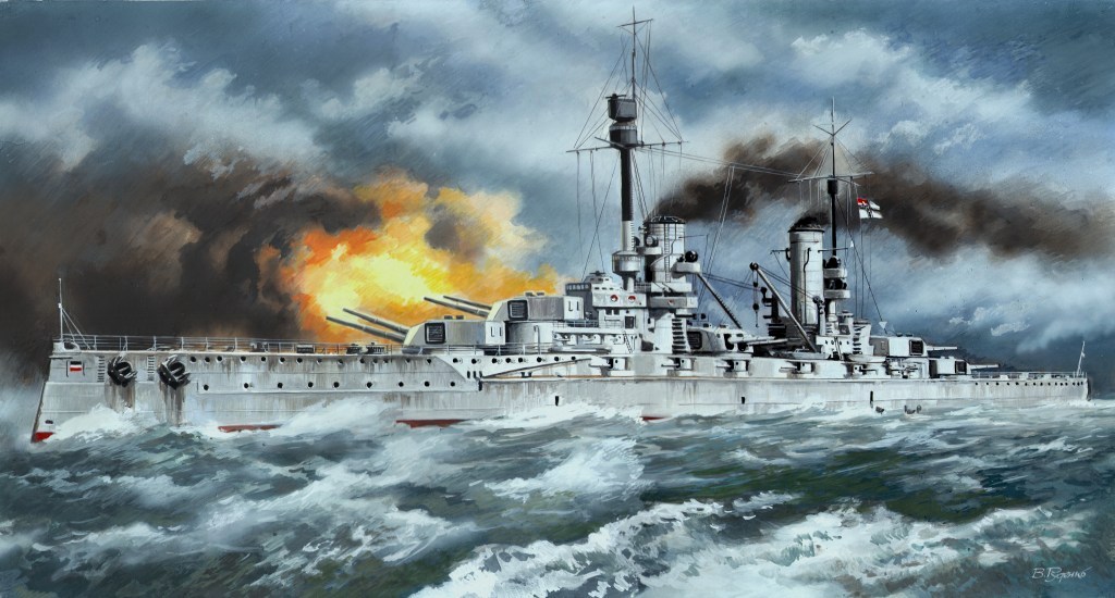 S.003  флот  "Kronprinz" WWI German Battleship (1:350)