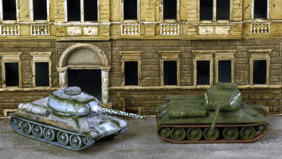 7515  техника и вооружение  Танк-34/85 (2 быстросборные модели) (1:72)