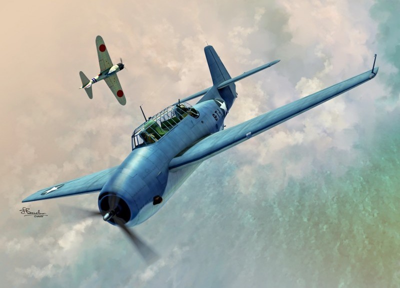 72136  авиация  TBF-1 Avenger  Over Midway & Guadalcanal  (1:72)