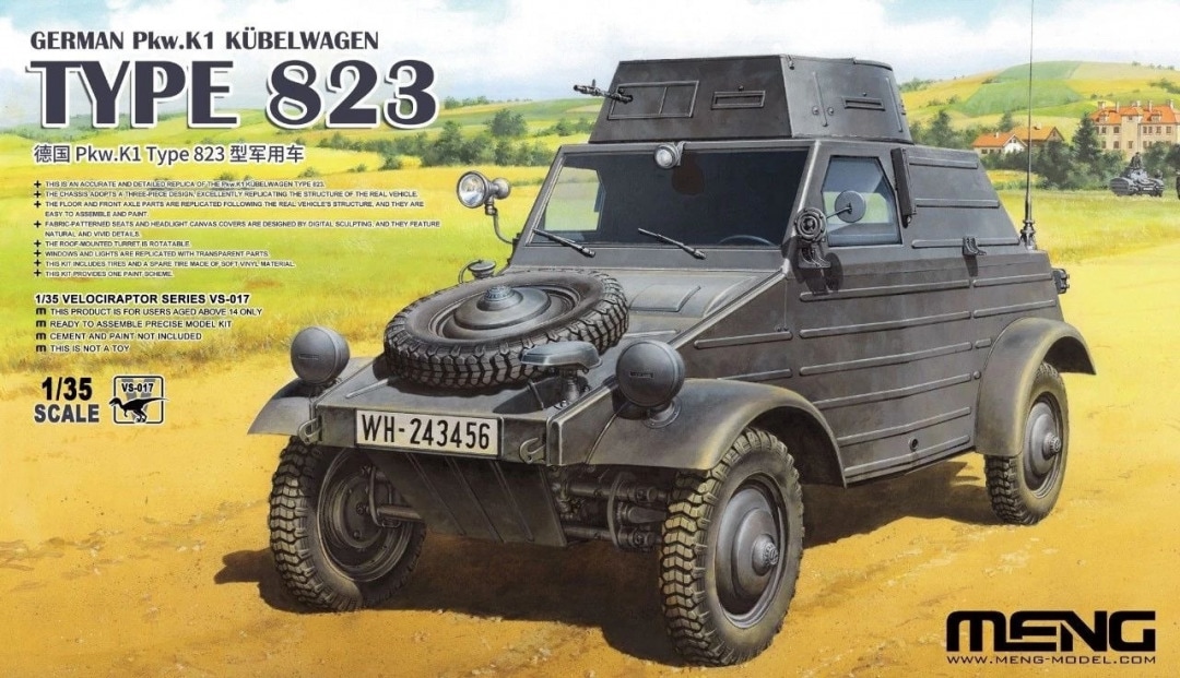 VS-017  техника и вооружение  German Pkw. K1 Kübelwagen Type -823  (1:35)