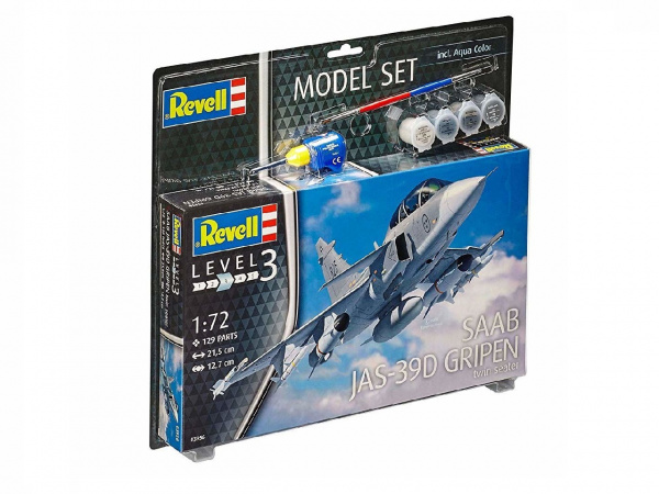 63956  авиация  Saab JAS-39D Gripen TwinSeater MODEL SET  (1:72)