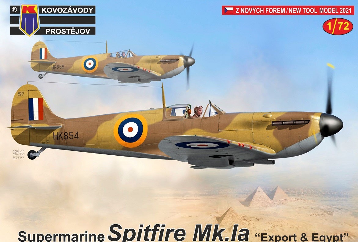 KPM0277  авиация  Supermarine Spitfire Mk.Ia "Export & Egypt"  (1:72)
