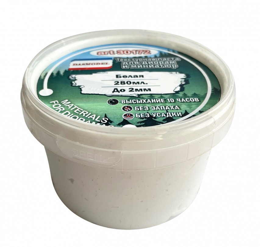 30172  материалы для диорам  Текстурная паста, белая / 280ml / до 2мм