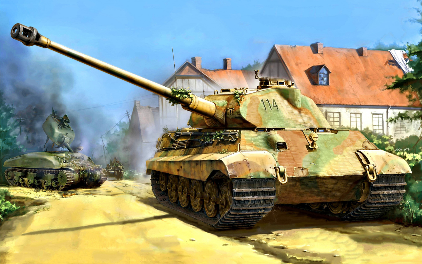 2074  техника и вооружение  King Tiger Sd.Kfz.182 Porsche Turret Full interior  (1:35)