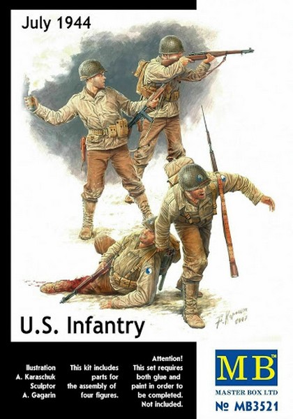 MB3521   фигуры  Американская пехота 1944 года (1:35)
