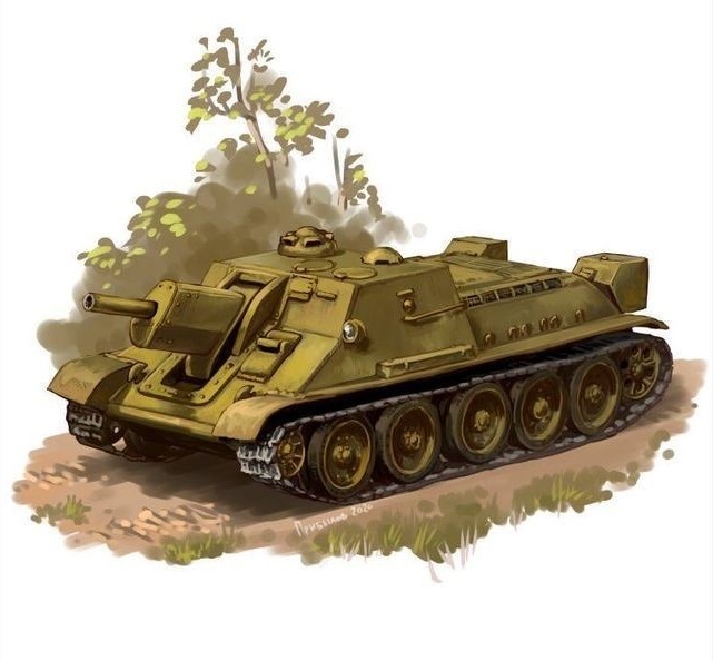 100048  техника и вооружение  Советская САУ У-35  (1:100)