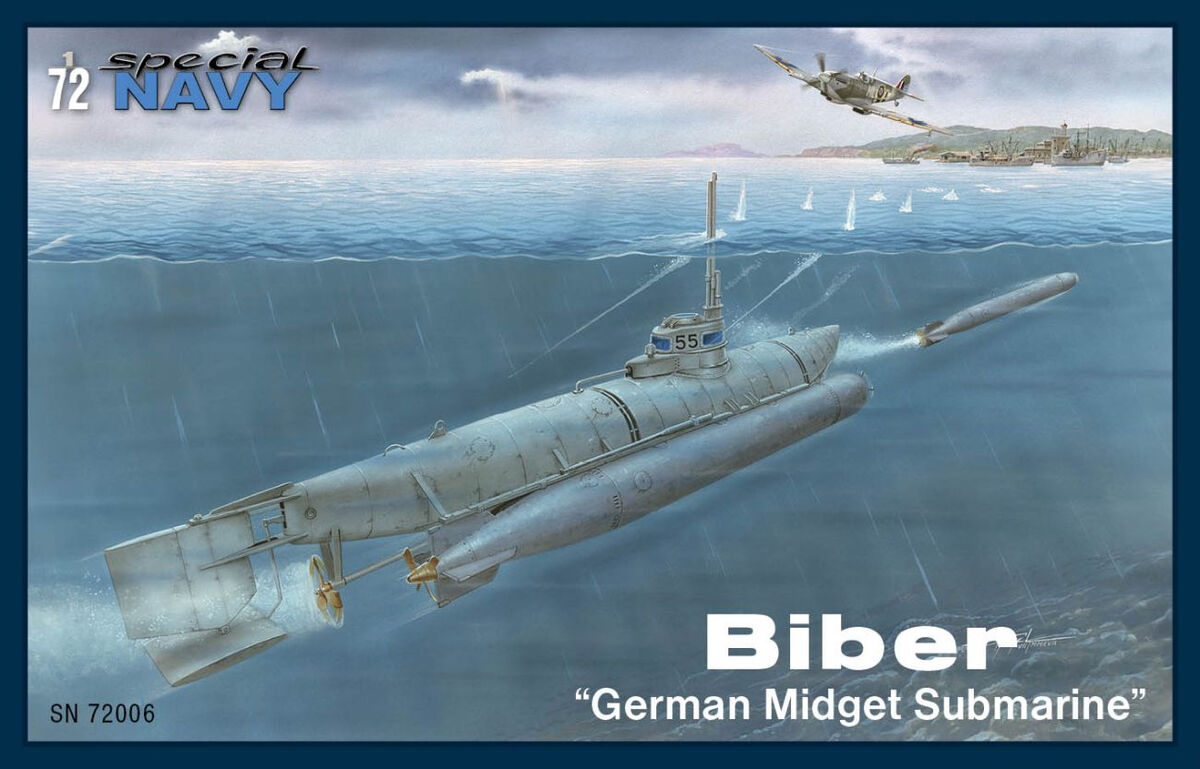 SN72006  флот  Biber German Midget Submarine  (1:72)
