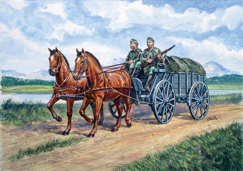 6517  фигуры  Hf.2  SCHWERER HEERESFELDWAGEN (1:35)