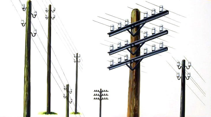 0404  наборы для диорам  Телеграфные столбы (1:35)