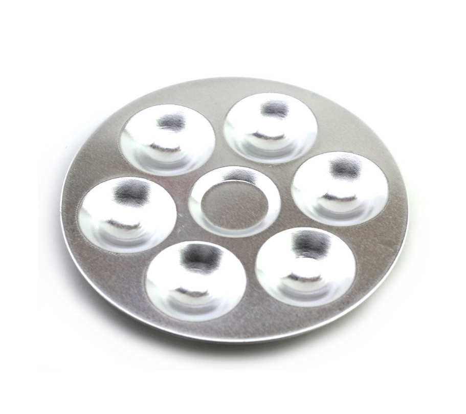 16701  инструменты для работы с краской  Палитра круглая,  6 ячеек