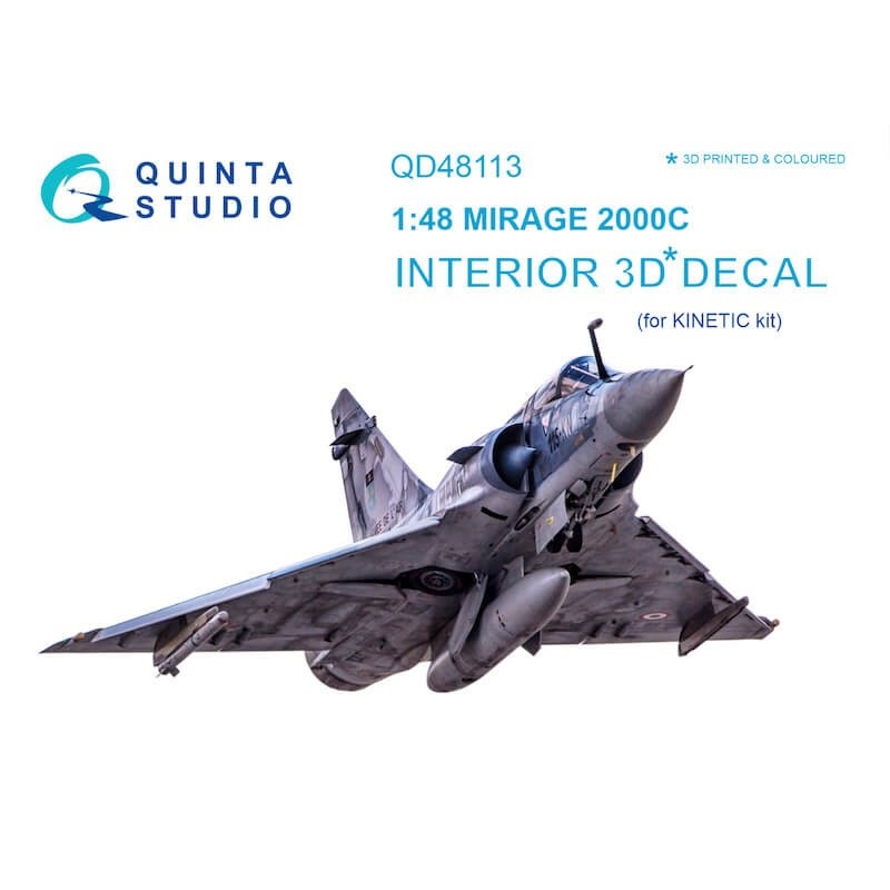 QD48113  декали  3D Декаль интерьера кабины Mirage 2000C (Kinetic)  (1:48)
