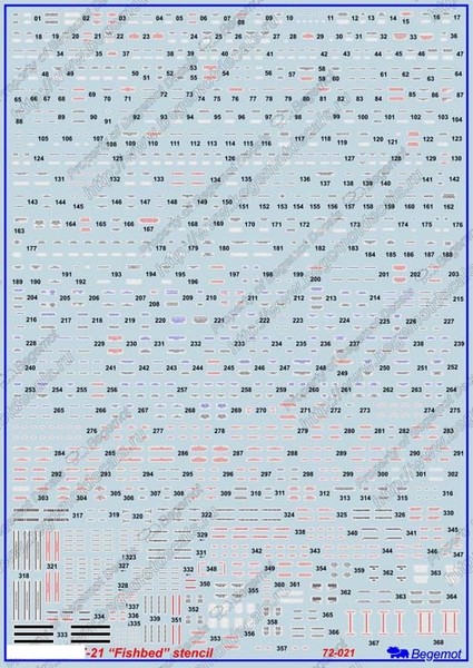 72021  декали  М-21 технические надписи  (1:72)