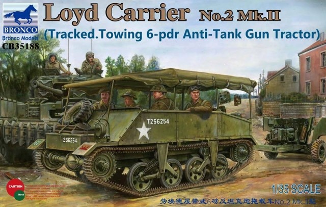 CB35188  техника и вооружение  Loyd Carrier No.2 Mk.II (Tracked.Towing 6-pdr Anti-Tank Gun)  (1:35)