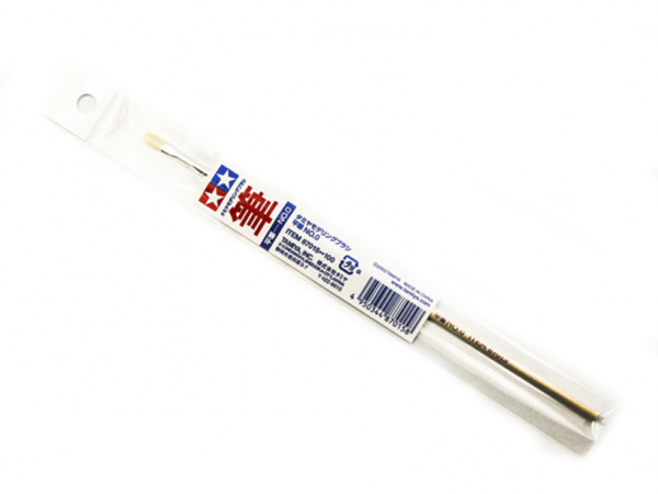 87015  кисти  Плоская кисть широкая №0. Конский волос. Длина: 215 мм. 