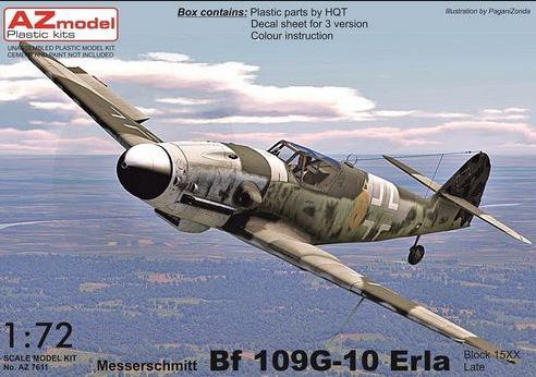 AZ7611  авиация  Messerschmitt Bf-109G-10 Erla  (1:72)