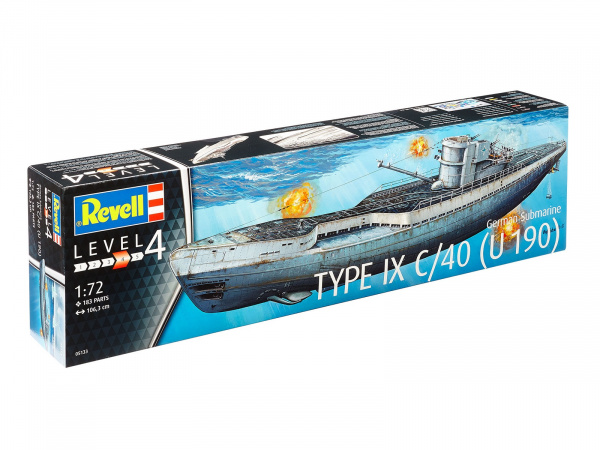 05133  флот  Подводная лодка  German Submarine Type IX C/40 (U190)   (1:72)
