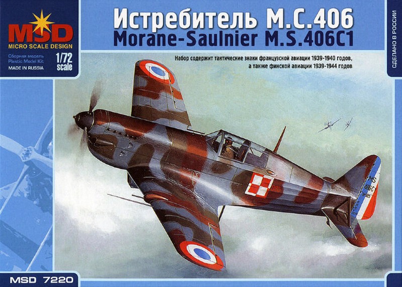 7220  авиация  Самолет  M.S.406  (1:72)