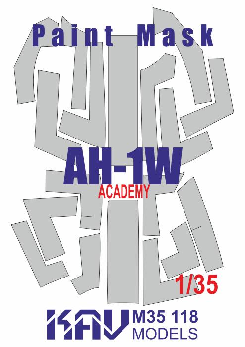 KAV M35 118  Маски окрасочные  Окрасочная маска AH-1W Super Cobra (Academy)  (1:35)