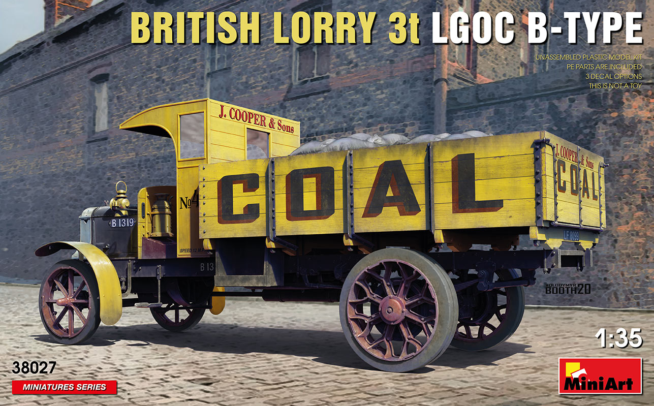 38027  автомобили и мотоциклы  BRITISH LORRY 3T LGOC B-TYPE  (1:35)