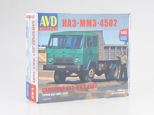 1324AVD  автомобили и мотоциклы  Самосвал КАЗ-ММЗ-4502  (1:43)