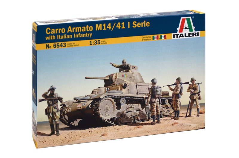 6543  техника и вооружение  CARRO ARMATO M14/41 l SERIE with ITALIAN INFANTRY  (1:35)