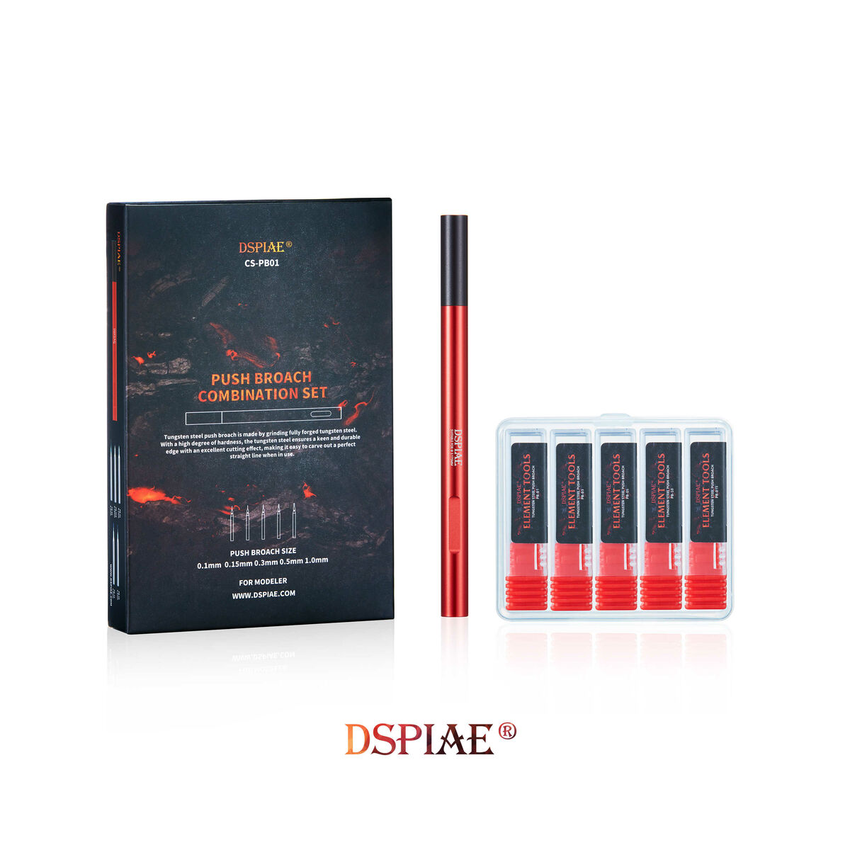 CS-PB01  ручной инструмент  Ручка-зажим + 5 скрайберов (0.1\0.15\0.3\0.5\1.0mm)