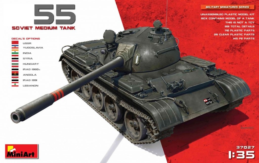 37027  техника и вооружение  Танк-55 SOVIET MEDIUM TANK  (1:35)