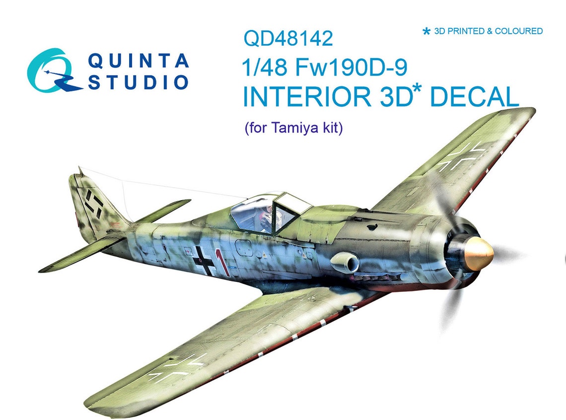 QD48142  декали  3D Декаль интерьера кабины FW 190D-9 (Tamiya)  (1:48)
