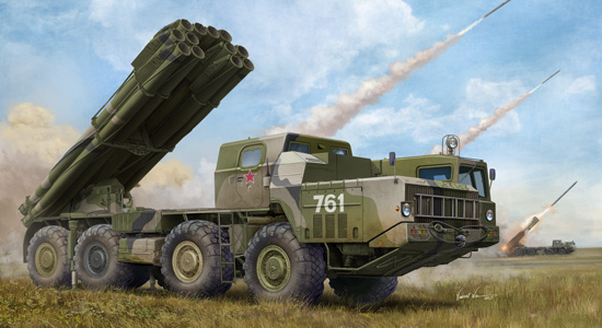 01020  техника и вооружение  РСЗО Russian 9A52-2 Smerch-M of RSZO 9k58  (1:35)