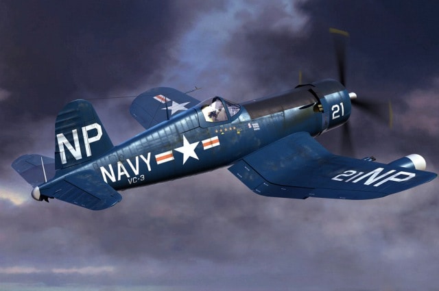 80390  авиация  F4U-5N Corsair Early Version  (1:48)