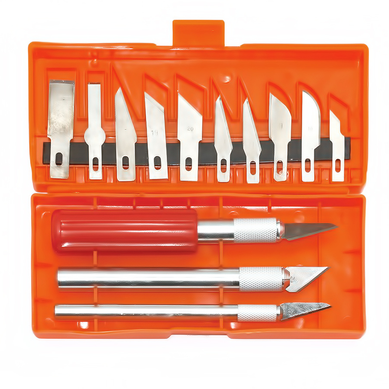 4014  ручной инструмент  Набор ножей с цанговым зажимом. 16 предметов.